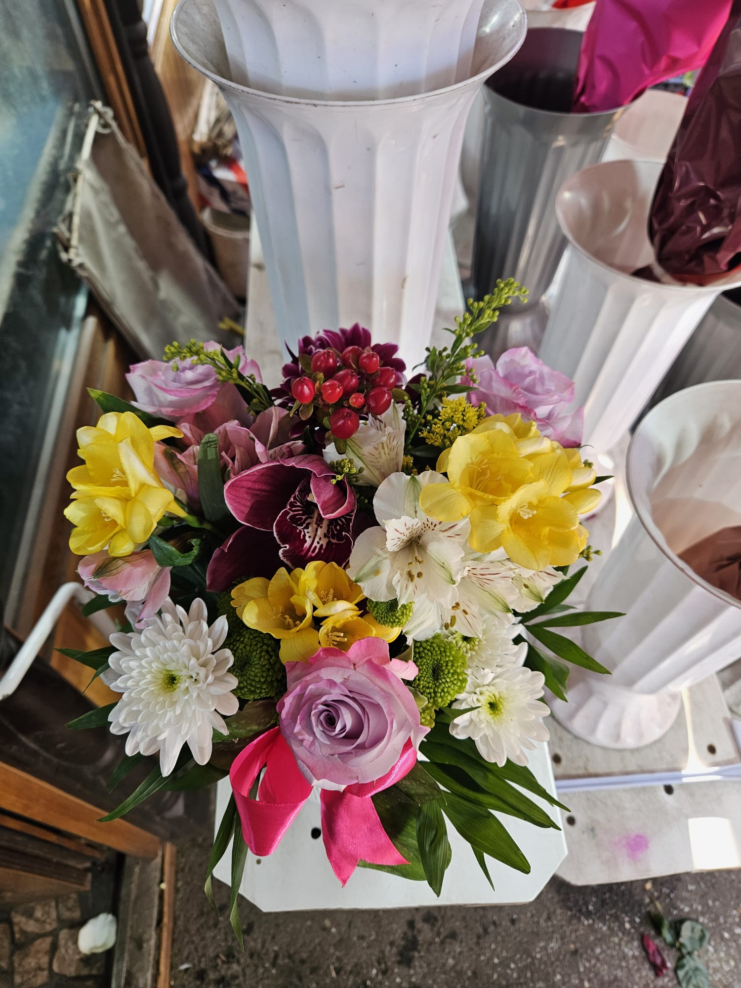 Aranjament florar in cutie